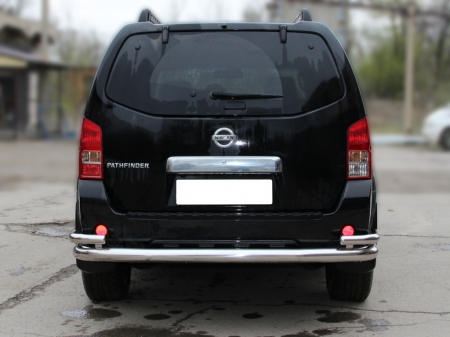 Nissan Pathfinder 2010-2013г.в.-Защита заднего бампера "волна" d-76+53